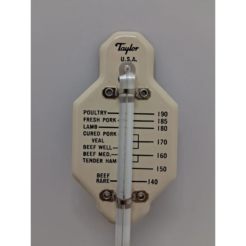 Vintage Taylor Roast Meat and Poultry Thermometer with Box Skewer Made in USA